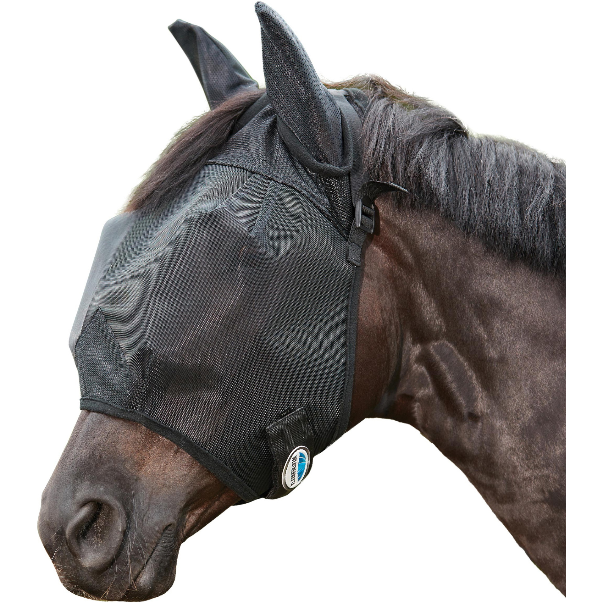 2025 Weatherbeeta Comfitec Double Dart Deluxe Fly Mask With Ears 1009433 - Black